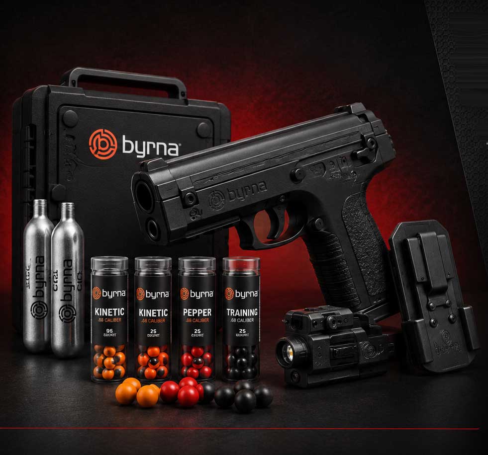 Byrna less-lethal defense products
