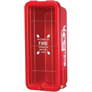 10 lb. FireTech™ Molded Fire Extinguisher Cabinet, Red